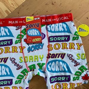 Canadian 🇨🇦 ‘Sorry’ mens boxer briefs, large